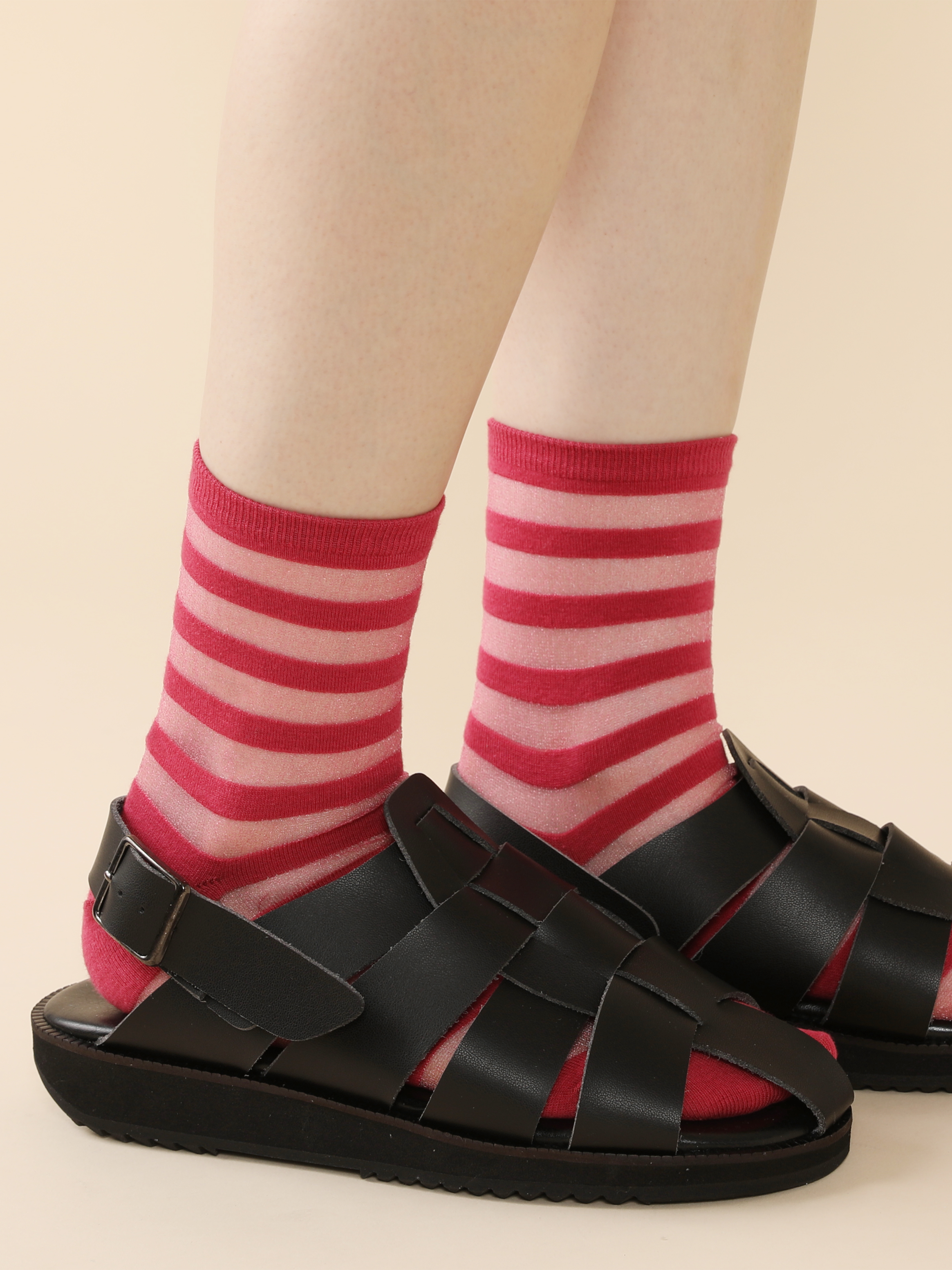 3足1,386円】クリンプチュールボーダーソックス ( 031140221 ) | 靴下