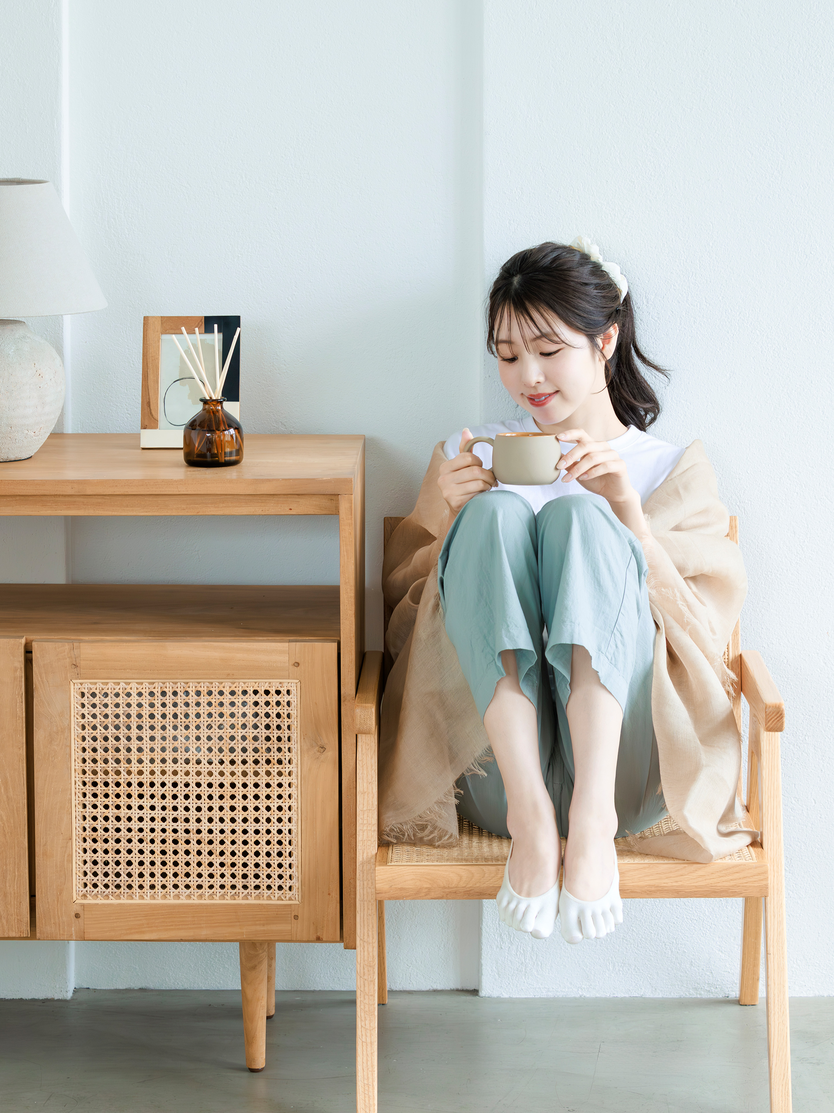 絹肌Labo】シルクの五本指カバーソックス / 浅履きタイプ ( 051110019