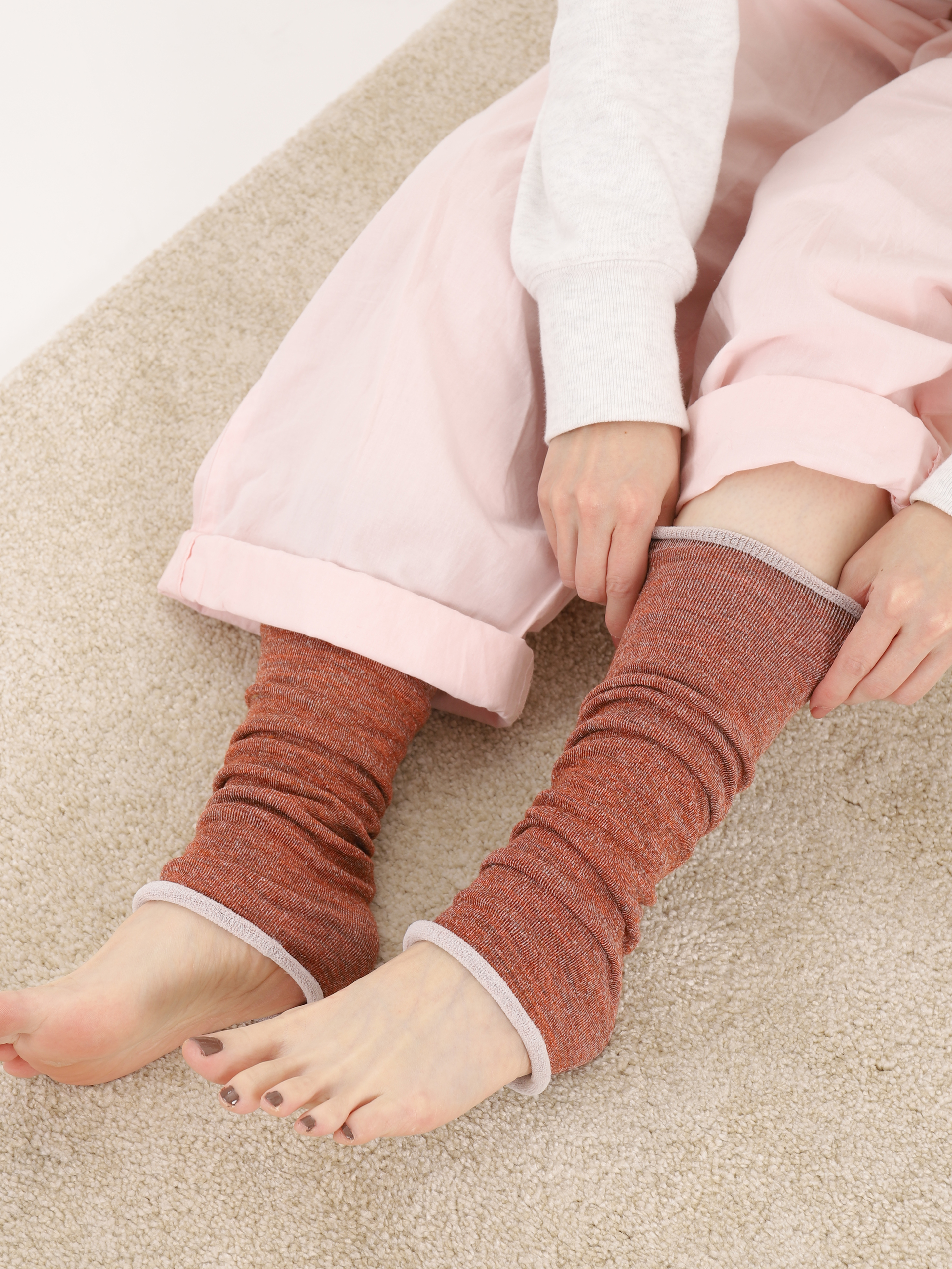 【お買い得!】 温脚Labo】三層パイルの裏モコモコレッグウォーマー 051400047 ( 服&ファッション小物
