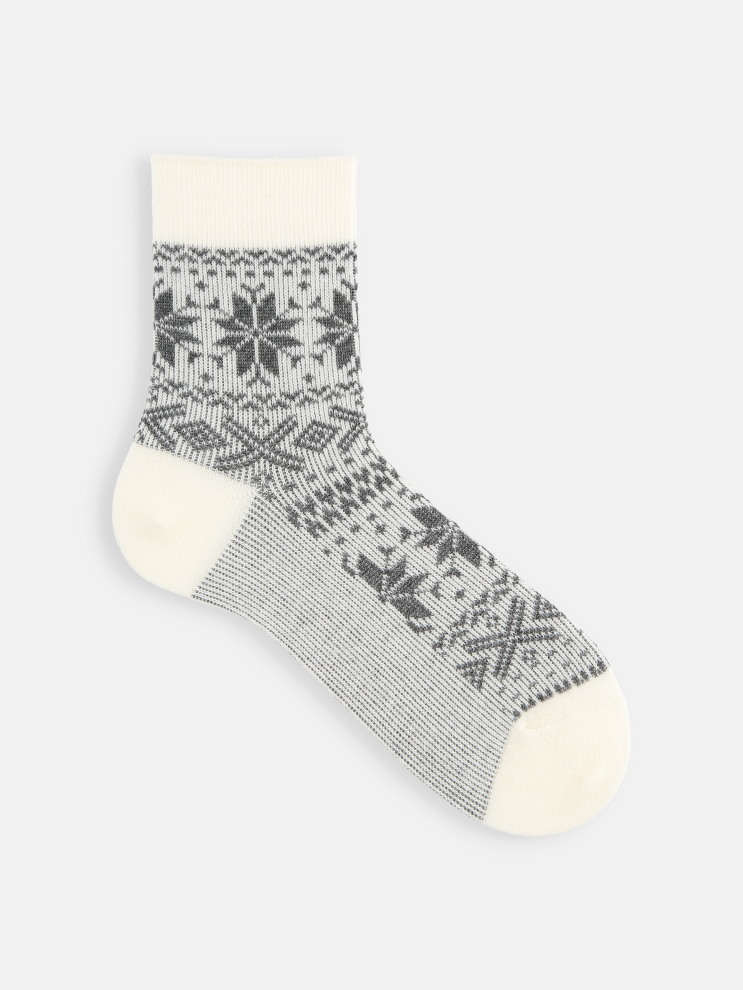 Tabio MEN】スノーフレイクロークルー丈ソックス ( 062131400 ) | 靴下