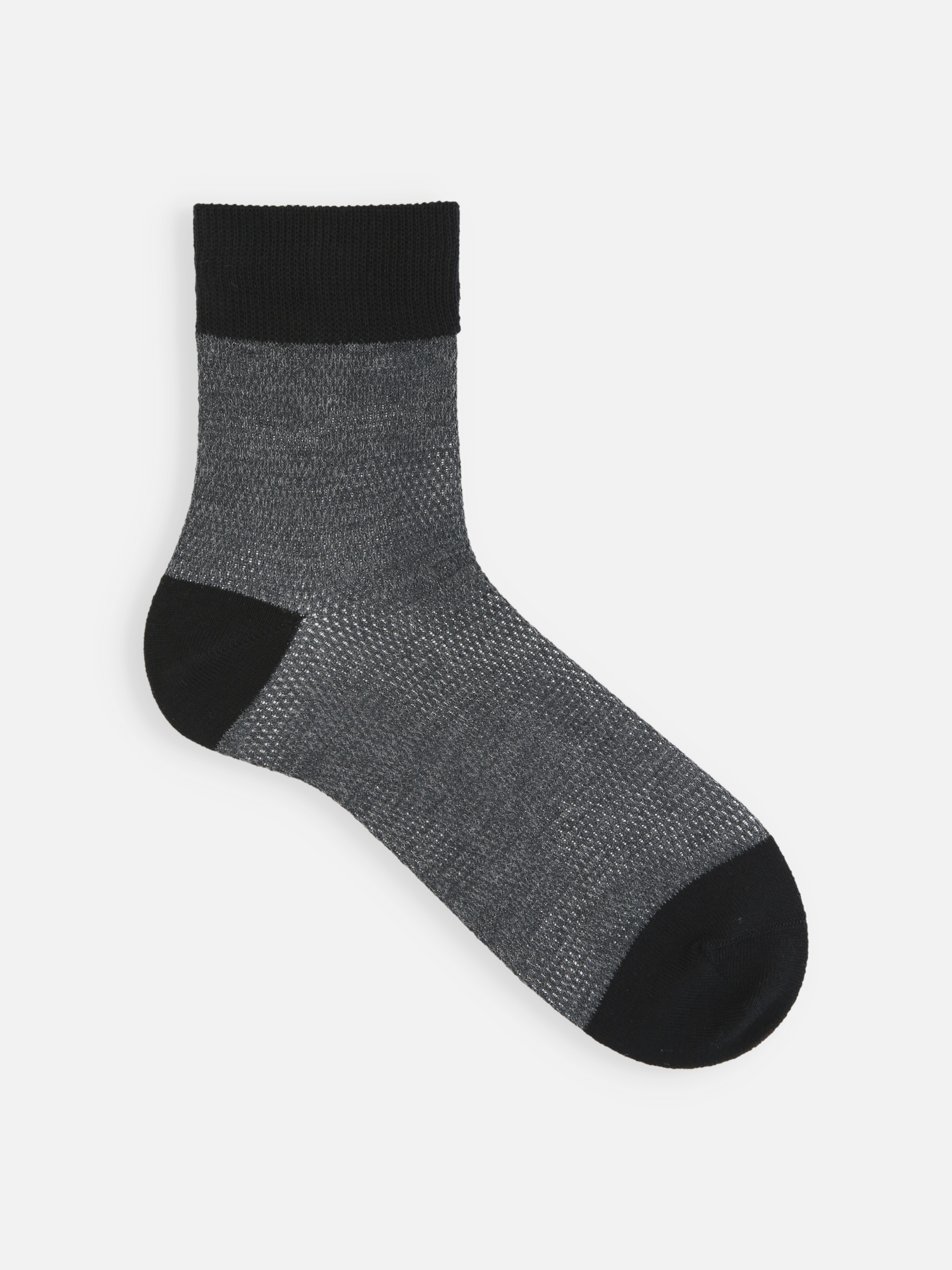 Tabio MEN】ラミー混3面切り替えメッシュショートソックス