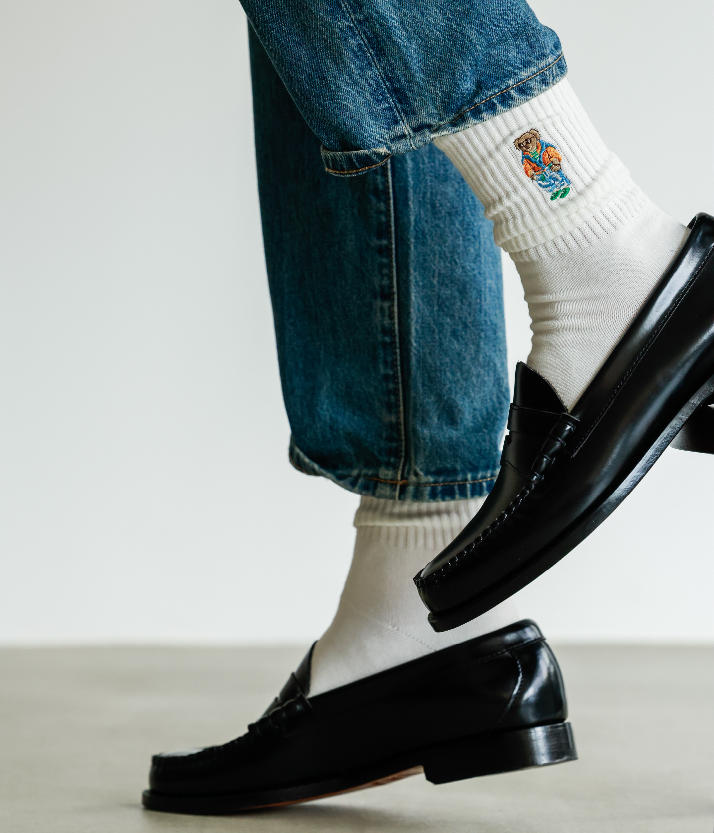 SALE!!【MEN】POLO アメリブシーズンベア刺繍レギュラー丈ソックス