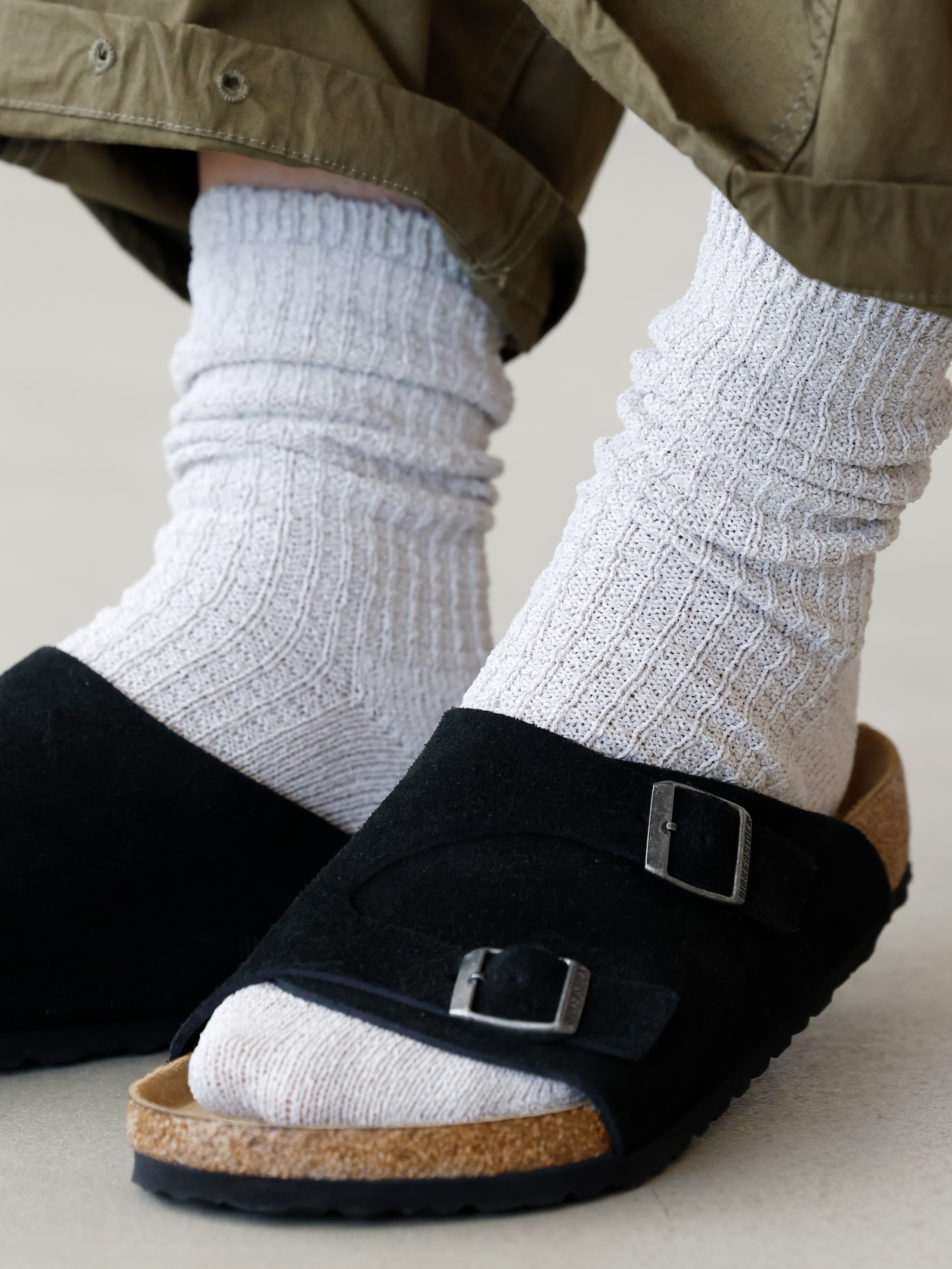 Tabio MEN】ドライなタッチが心地いい和紙ワッフルソックス