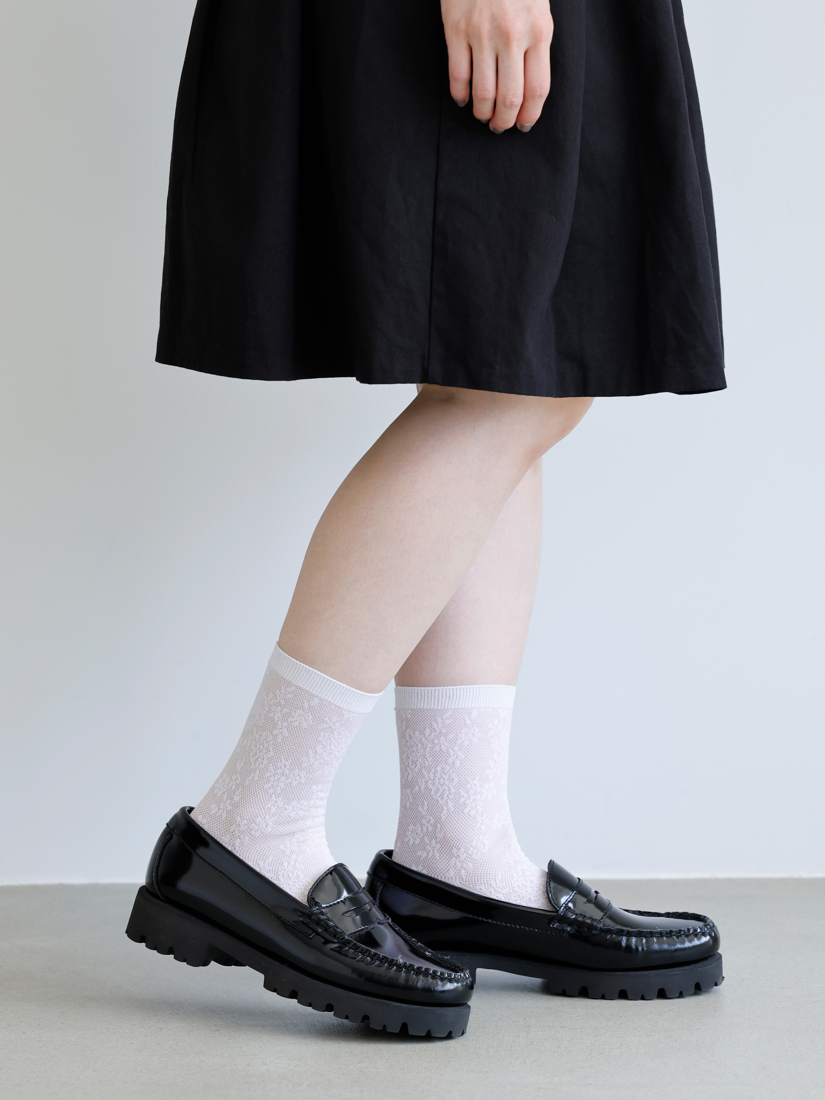 コットンメッシュレースショートソックス ( 081130049 ) | 靴下