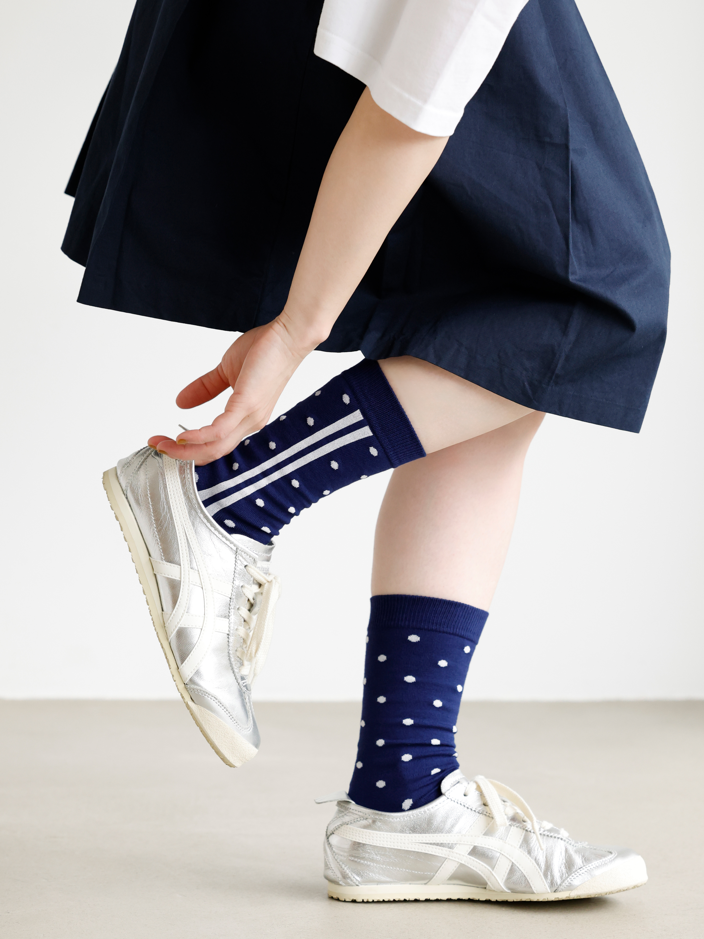 たぴおか ドットサイドラインハイカット ( 081160005 ) | 靴下屋公式通販